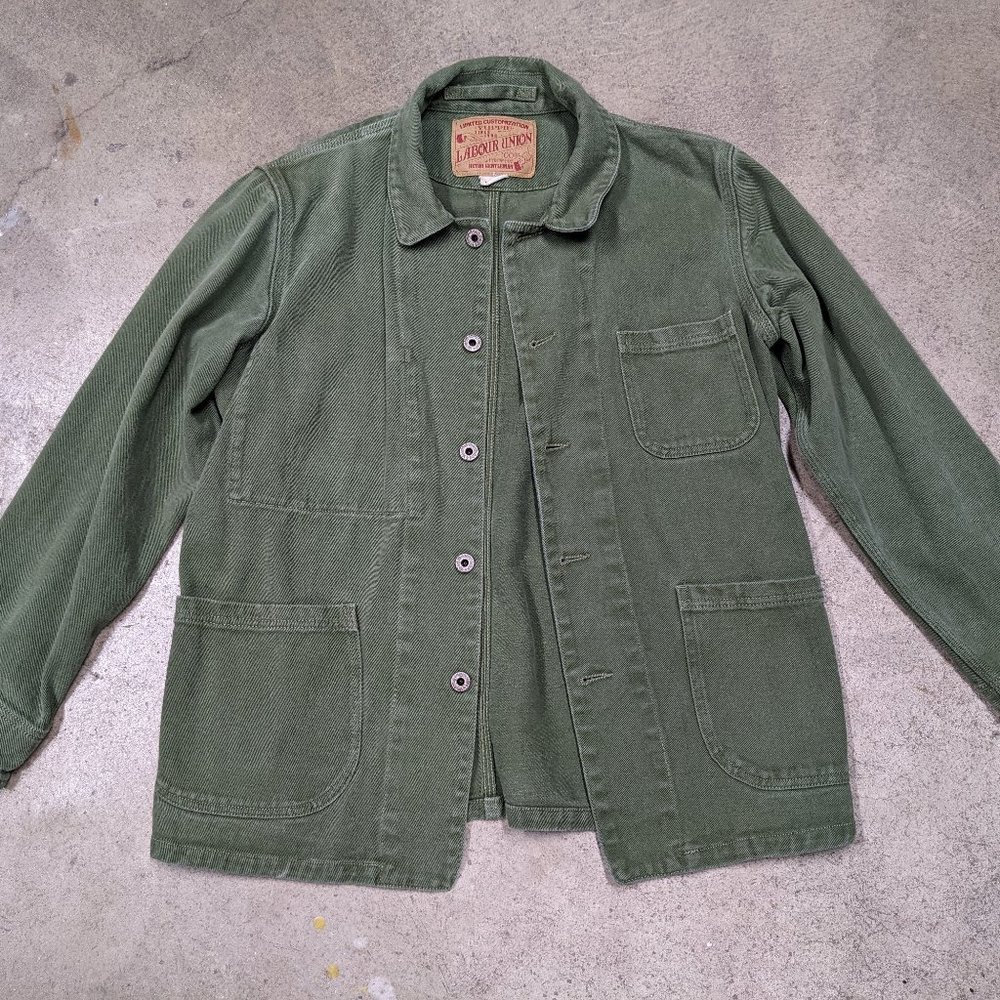 Labour union denim chore coat tag size L (US S/M)